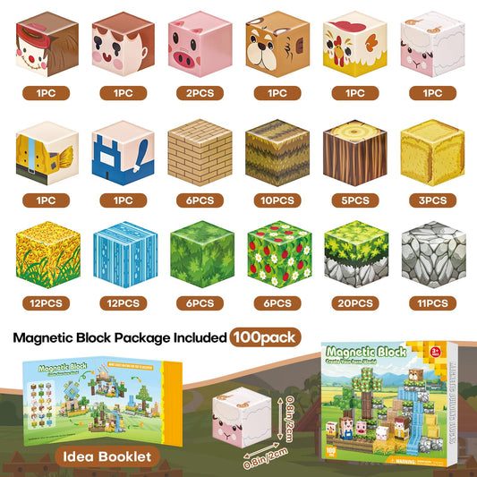 Gryxpox magnetic blocks promote assembly play and creativity.