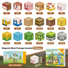 Gryxpox magnetic blocks promote assembly play and creativity.