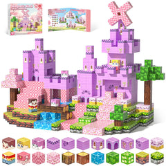 Gryxpox magnetic blocks princess castle build for imaginative play and fine motor skills