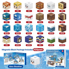 Gryxpox magnetic cubes building world for storytelling and creative design.