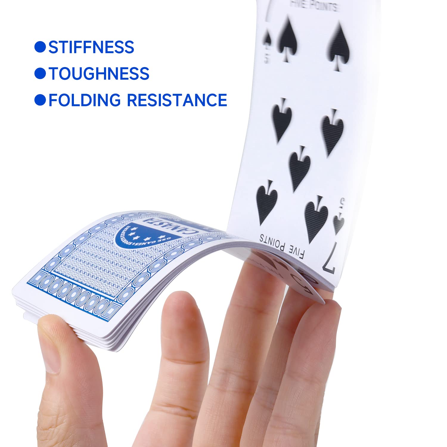 GSE Canasta cards show point values clearly for quick scoring.