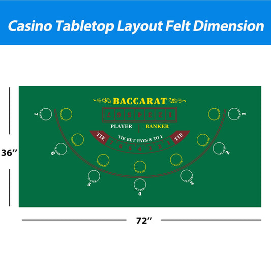 GSE double sided casino layout felt ready for quick setup on any table