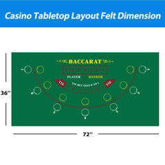 GSE double sided casino layout felt ready for quick setup on any table