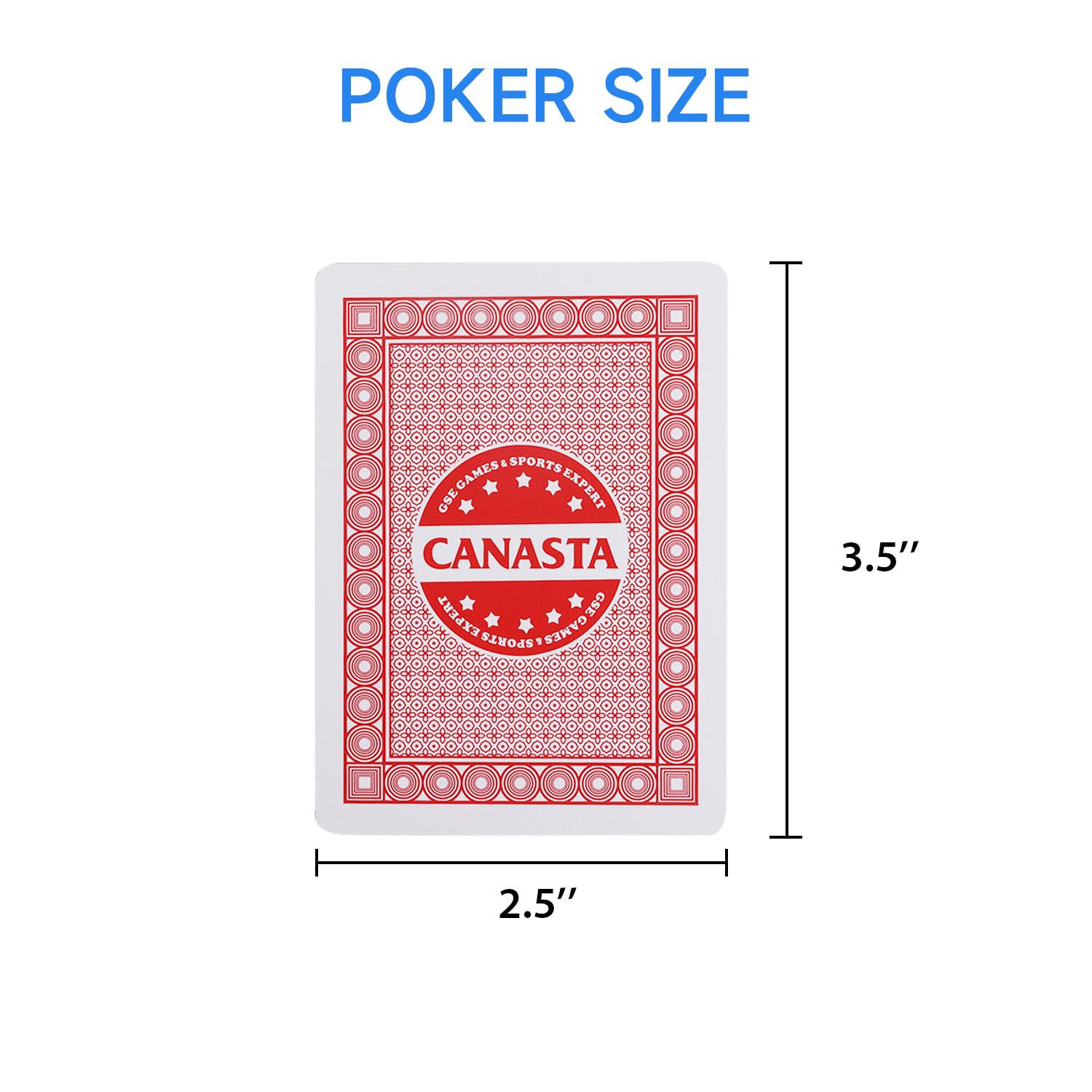 GSE six red decks included for Canasta and Hand and Foot