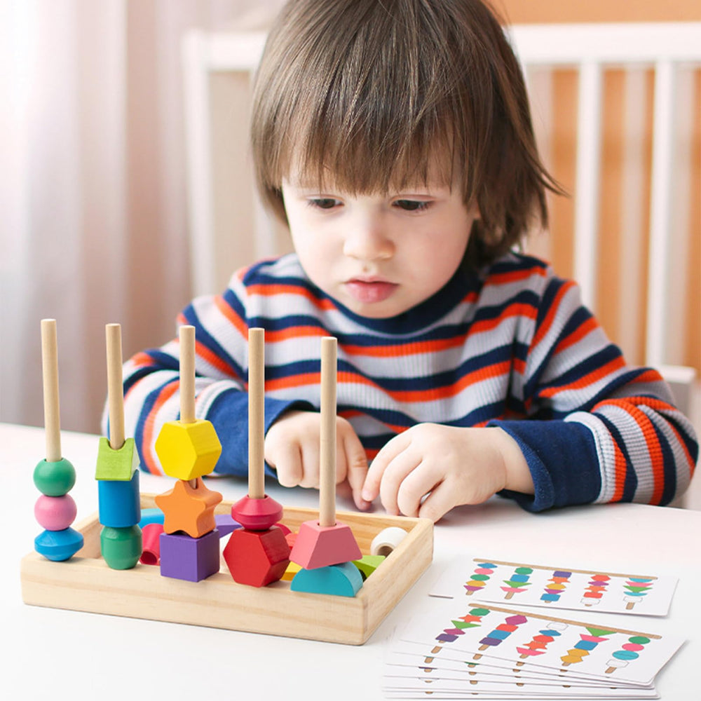 Gserin threading beads improve hand-eye coordination during threading activity