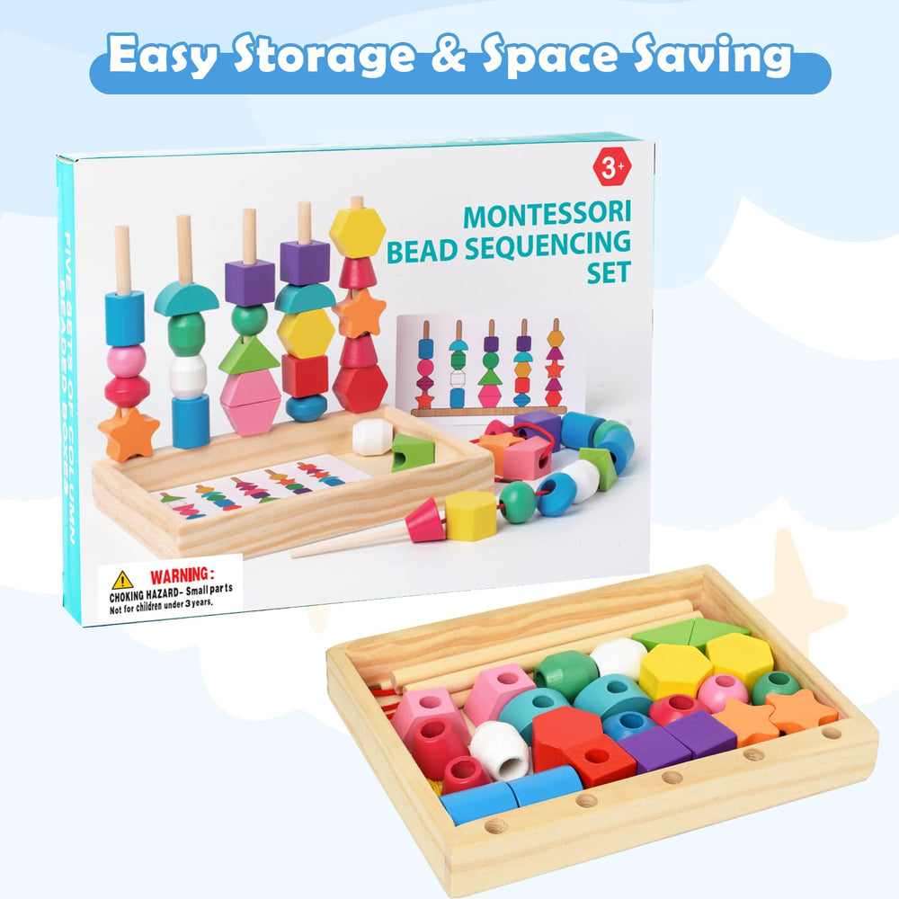 Gserin wooden box keeps all pieces neatly organized for quick play