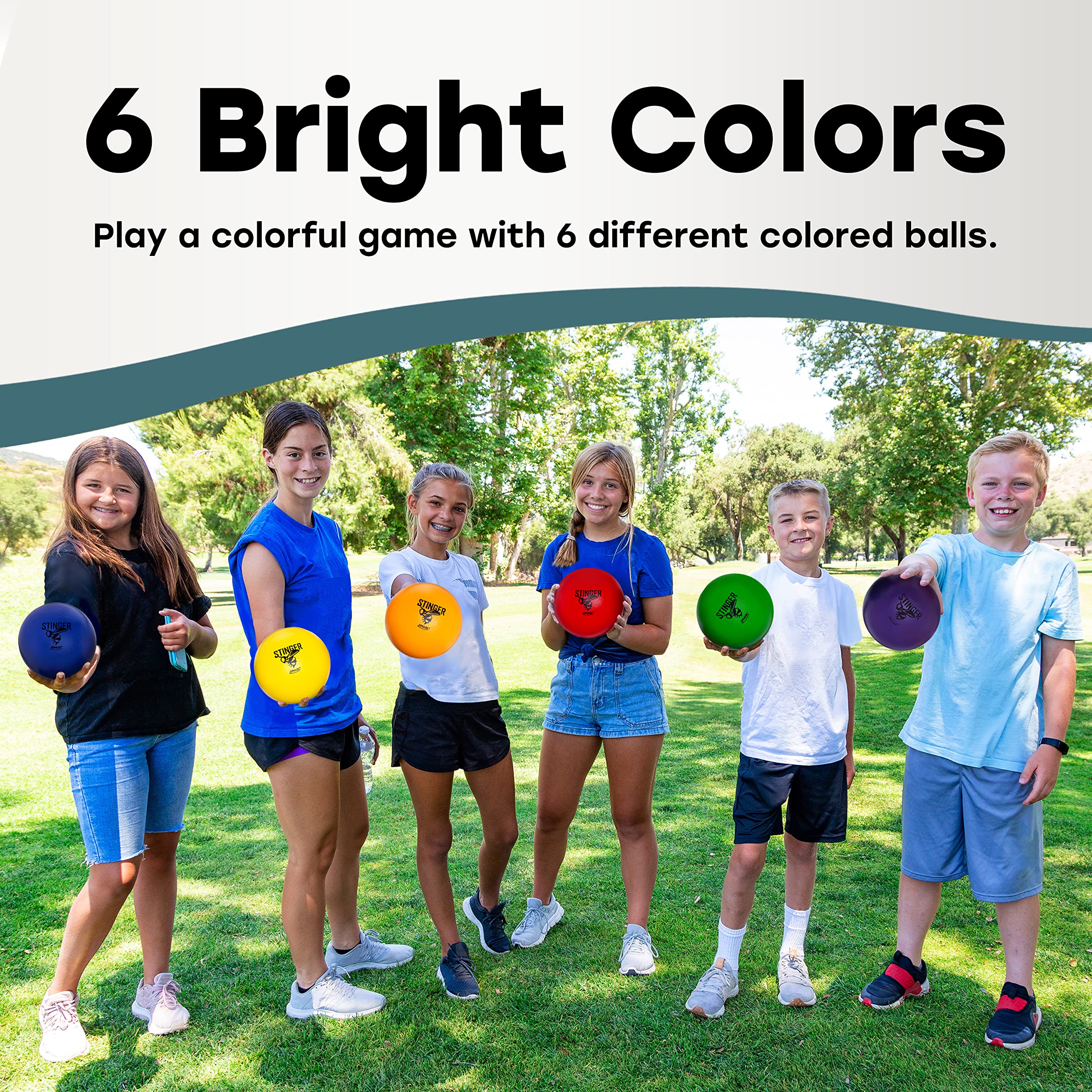 GSM Brands dodgeballs for indoor and outdoor play, durable for frequent use.