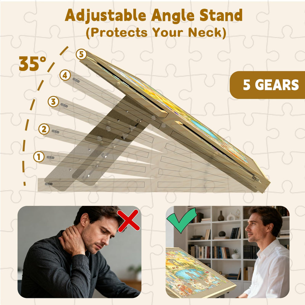 GT GETCO TECH jigsaw board cover protects puzzle during breaks