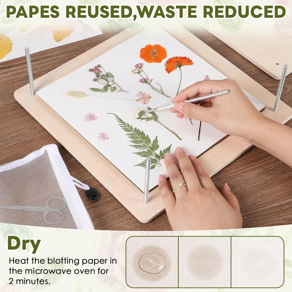 GTQYYF flower press kit blotting papers for even drying of blooms