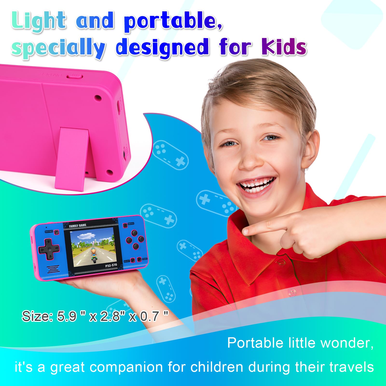 GuaiyeyeAP P32 contains 220 built-in games to support varied playtime