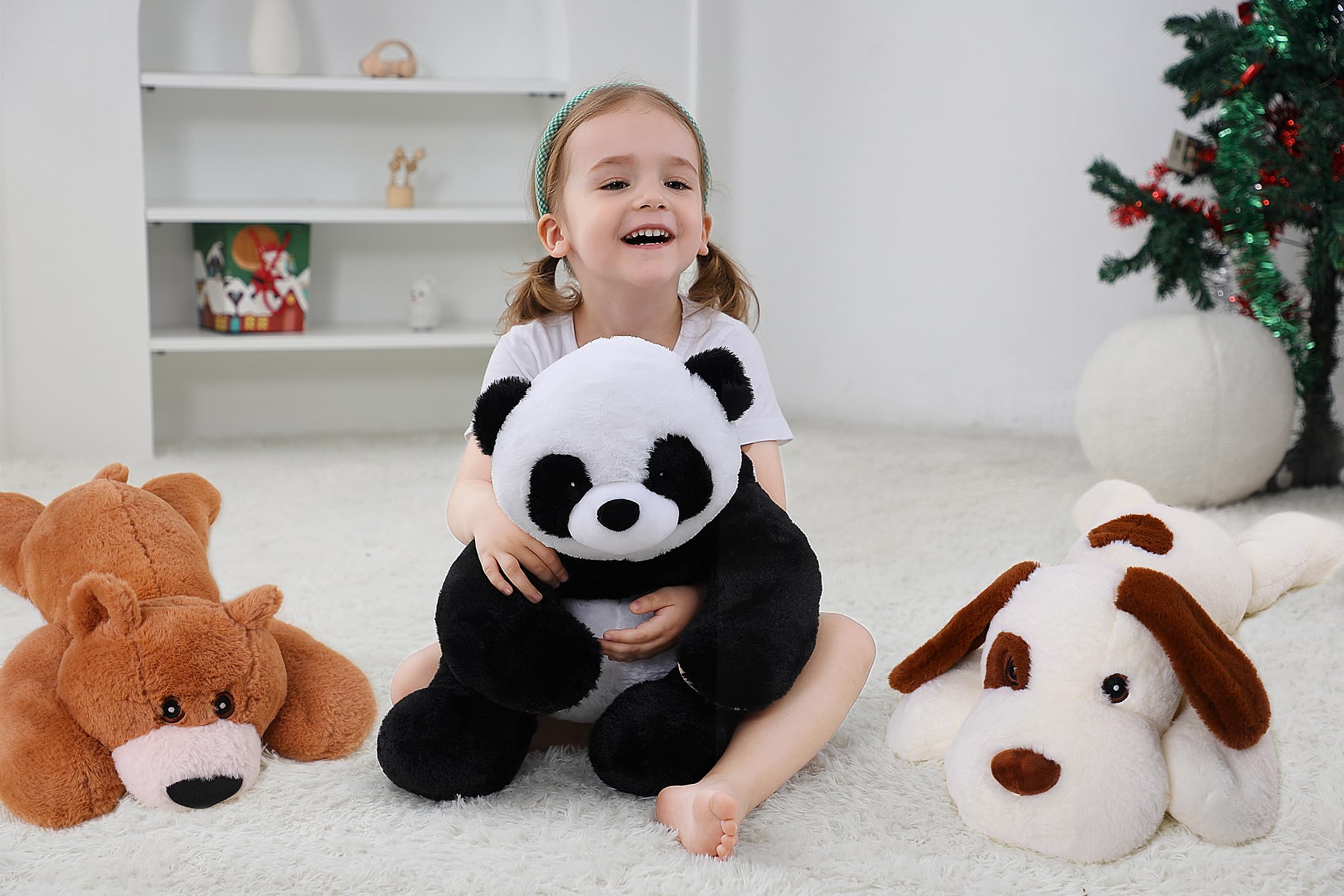 Gubuy panda plush arrives vacuum-packed and ready to fluff into shape.