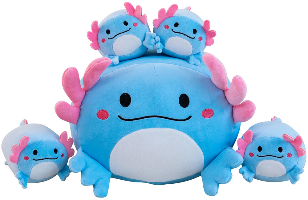 Gudisi axolotl plush 16-inch full view, soft cuddle companion.