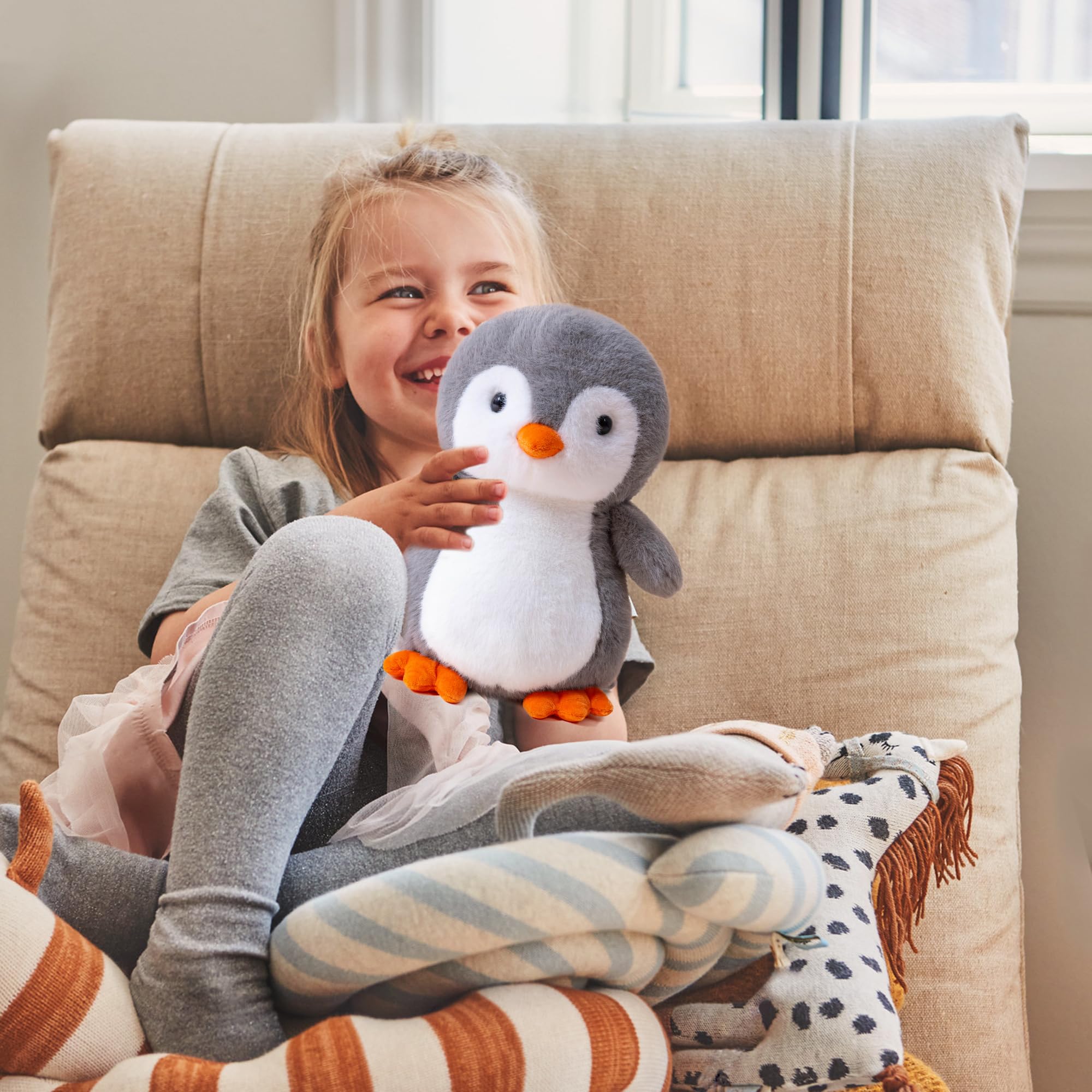 Gudisi penguin toy suits kids and adults seeking cozy comfort.