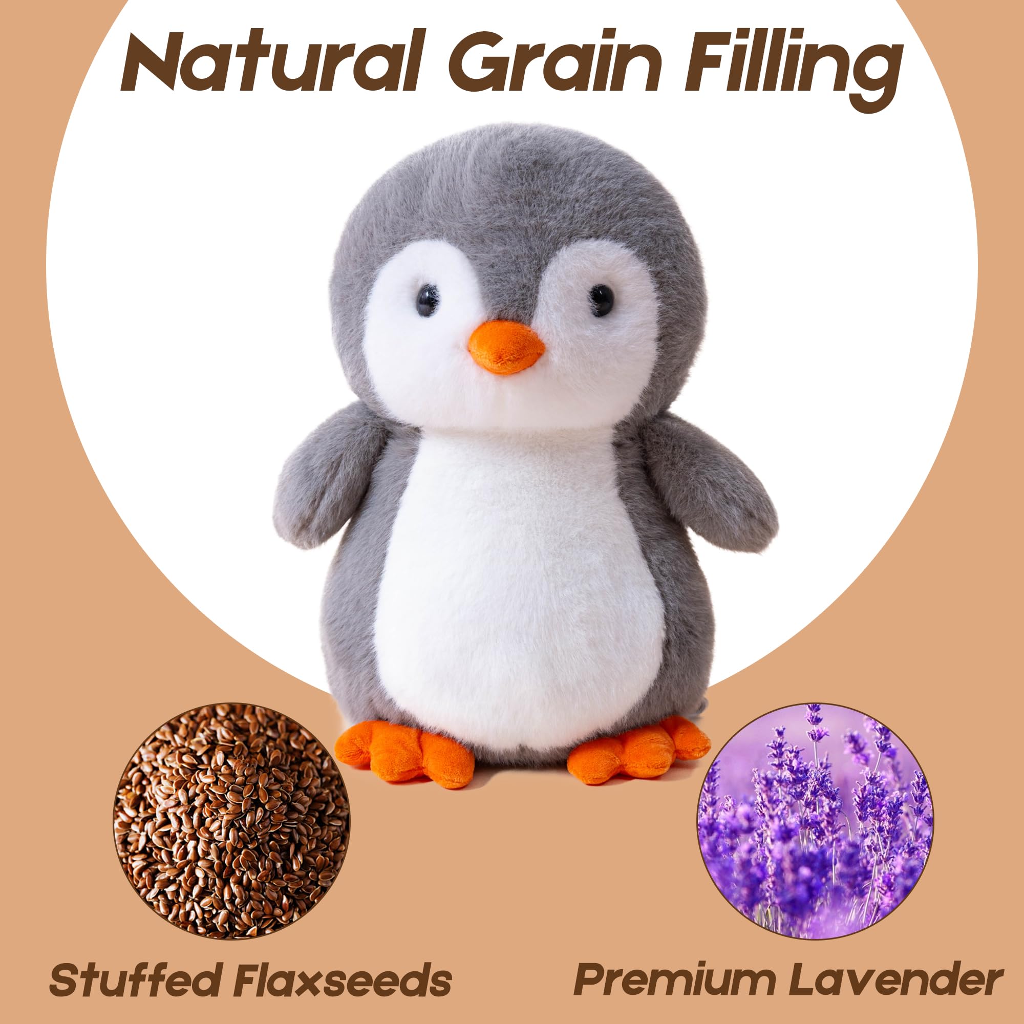 Gudisi weighted penguin plush provides comforting pressure during cuddles.