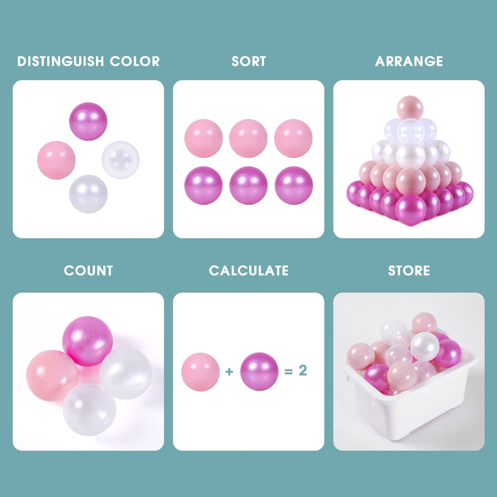 GUESVOT colorful spheres aid counting and shape games during family play.