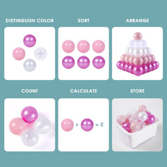 GUESVOT colorful spheres aid counting and shape games during family play.