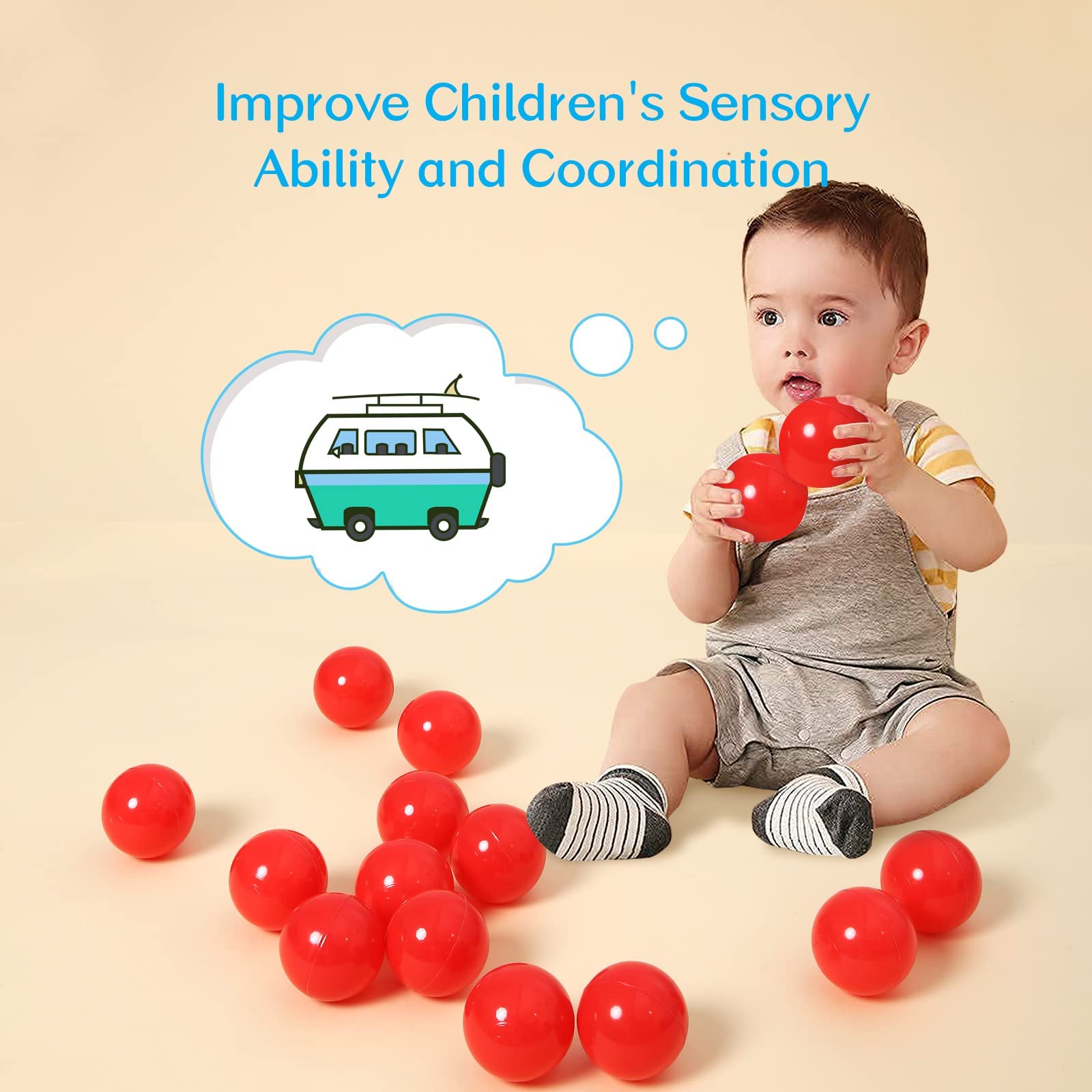 GUESVOT crush-proof balls hold up to lively toddler activity