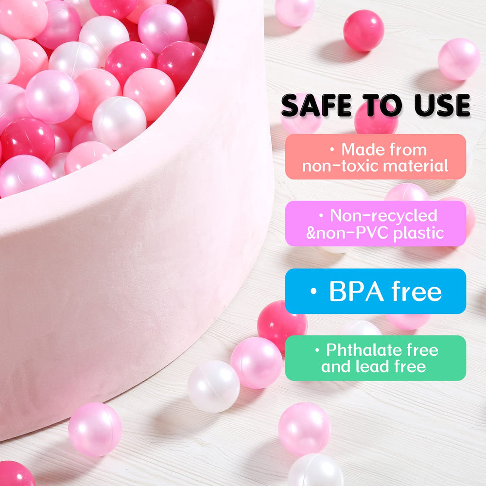 GUESVOT ball pit balls filling a kiddie pool for splashy, color-filled play.