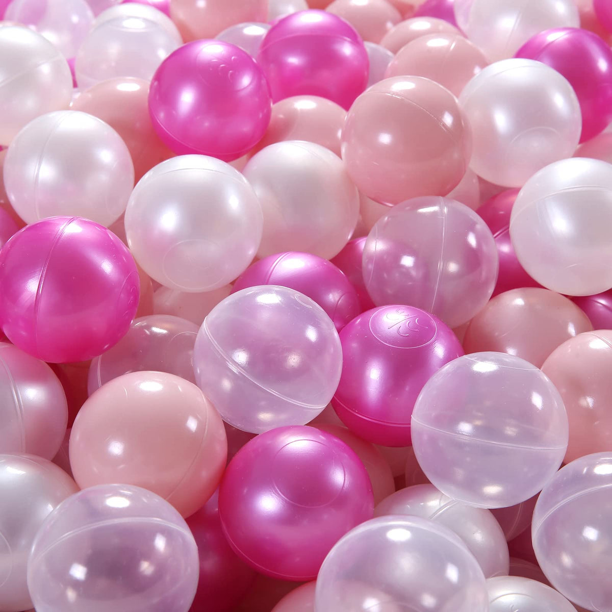 GUESVOT pink mix ball pit balls for safe, tactile toddler play.