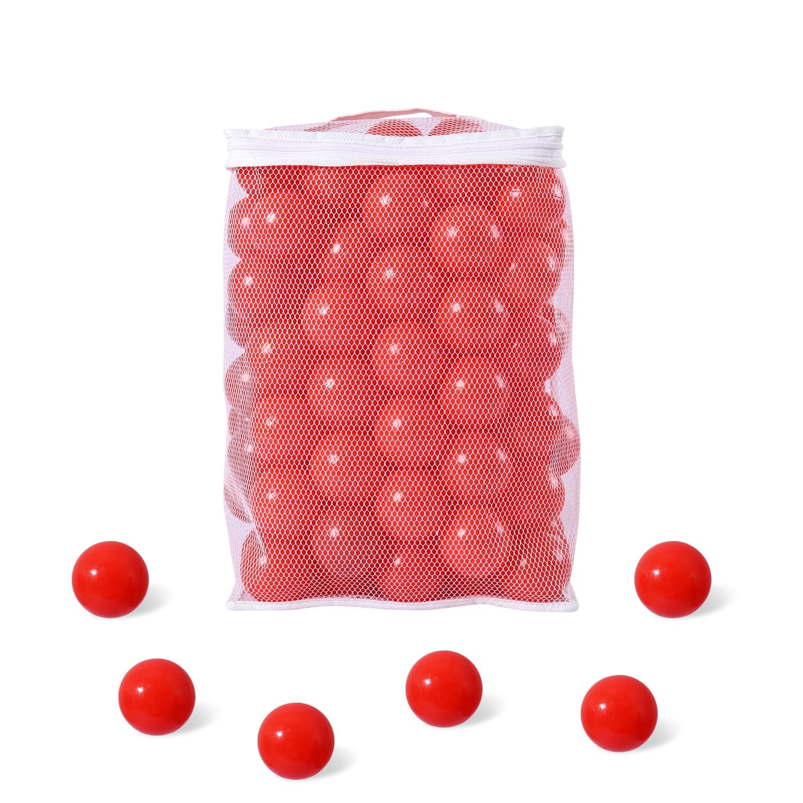 GUESVOT red 2.2-inch ball pit balls are toddler-friendly for safe, colorful play