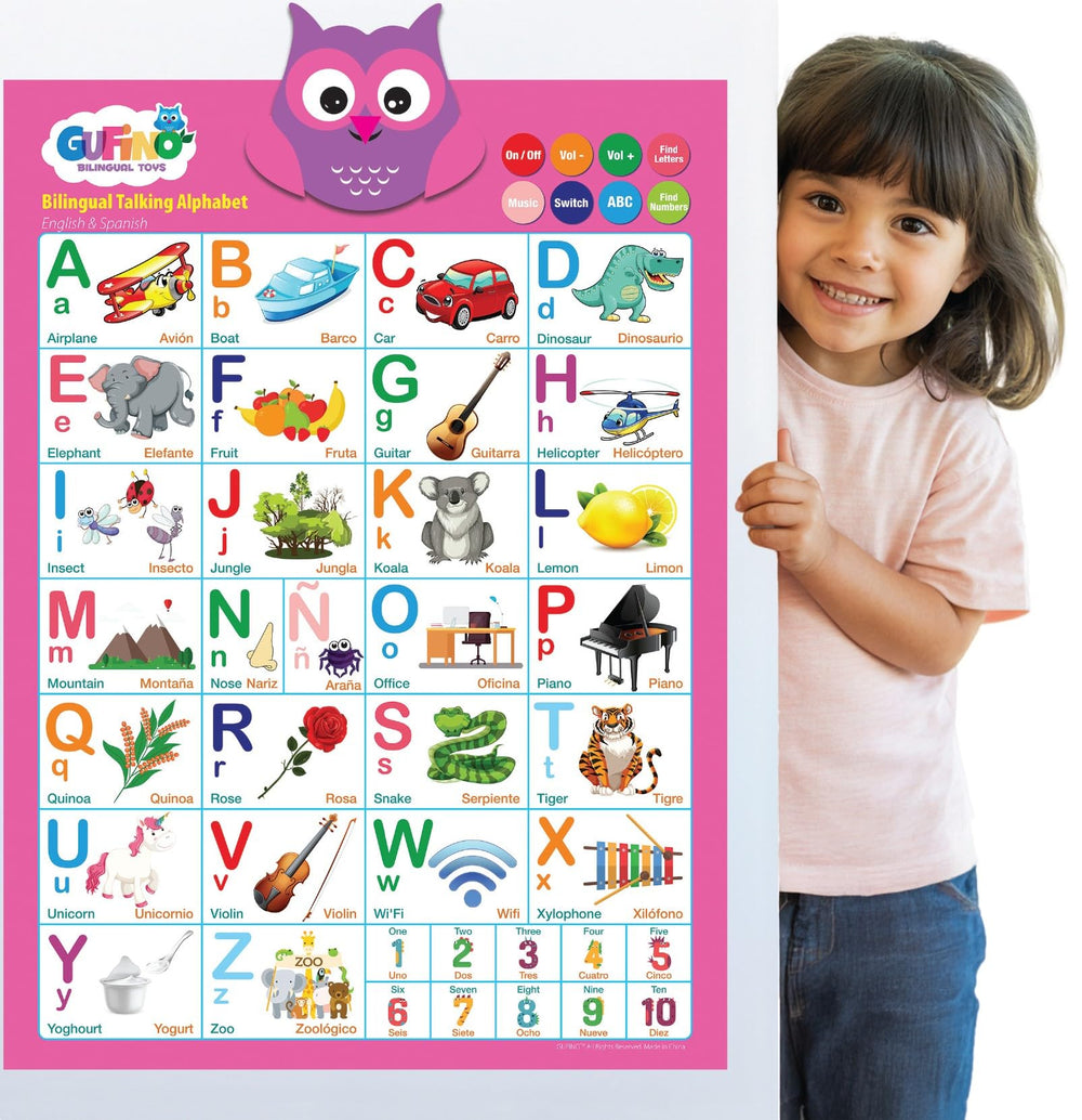 Gufino Alphabet Wall Chart cover invites exploration and curiosity about letters.