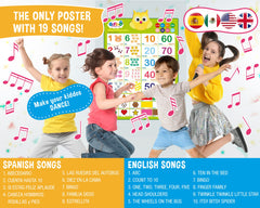 Gufino color shapes numbers English Spanish boosts early recognition.