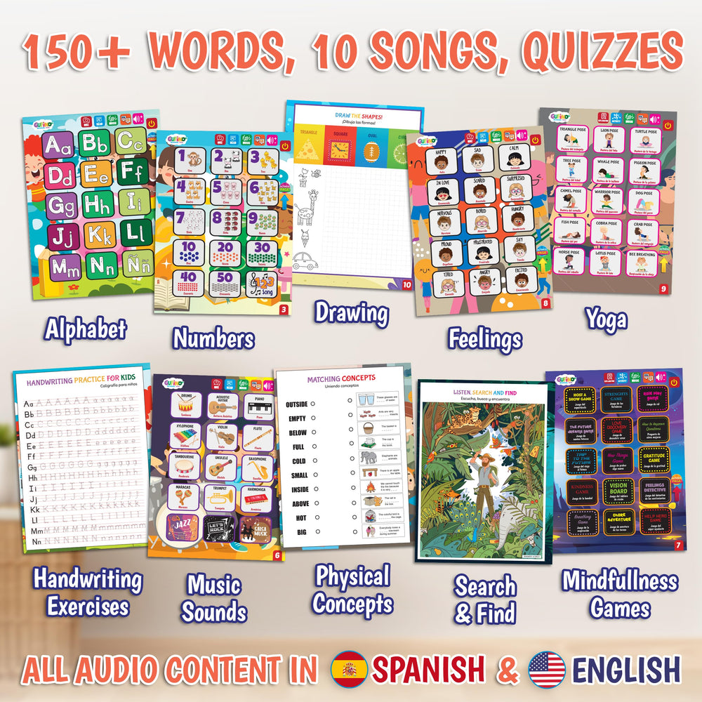 Gufino dry erase pages are reusable for repeated language exercises.