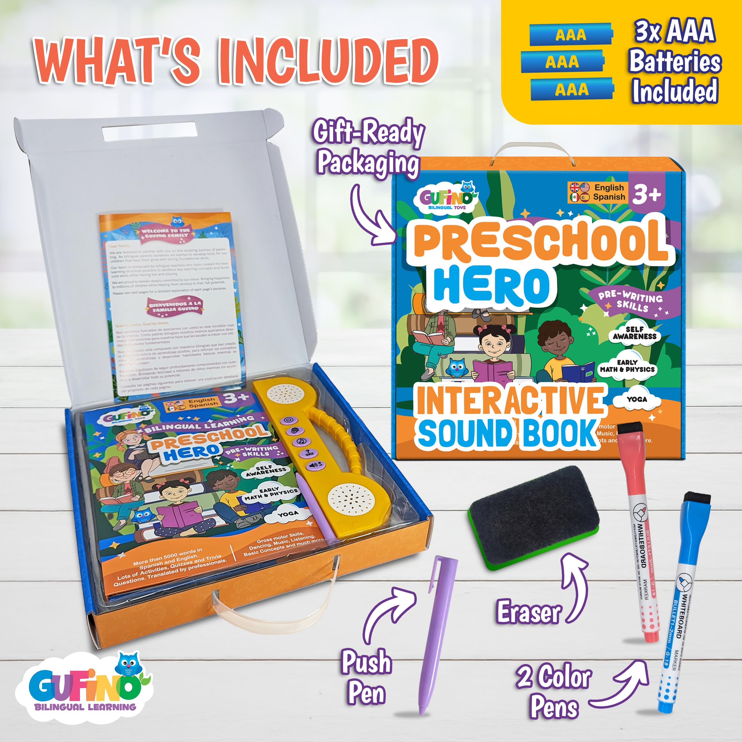 Gufino durable child-safe cover supports daily learning at home.