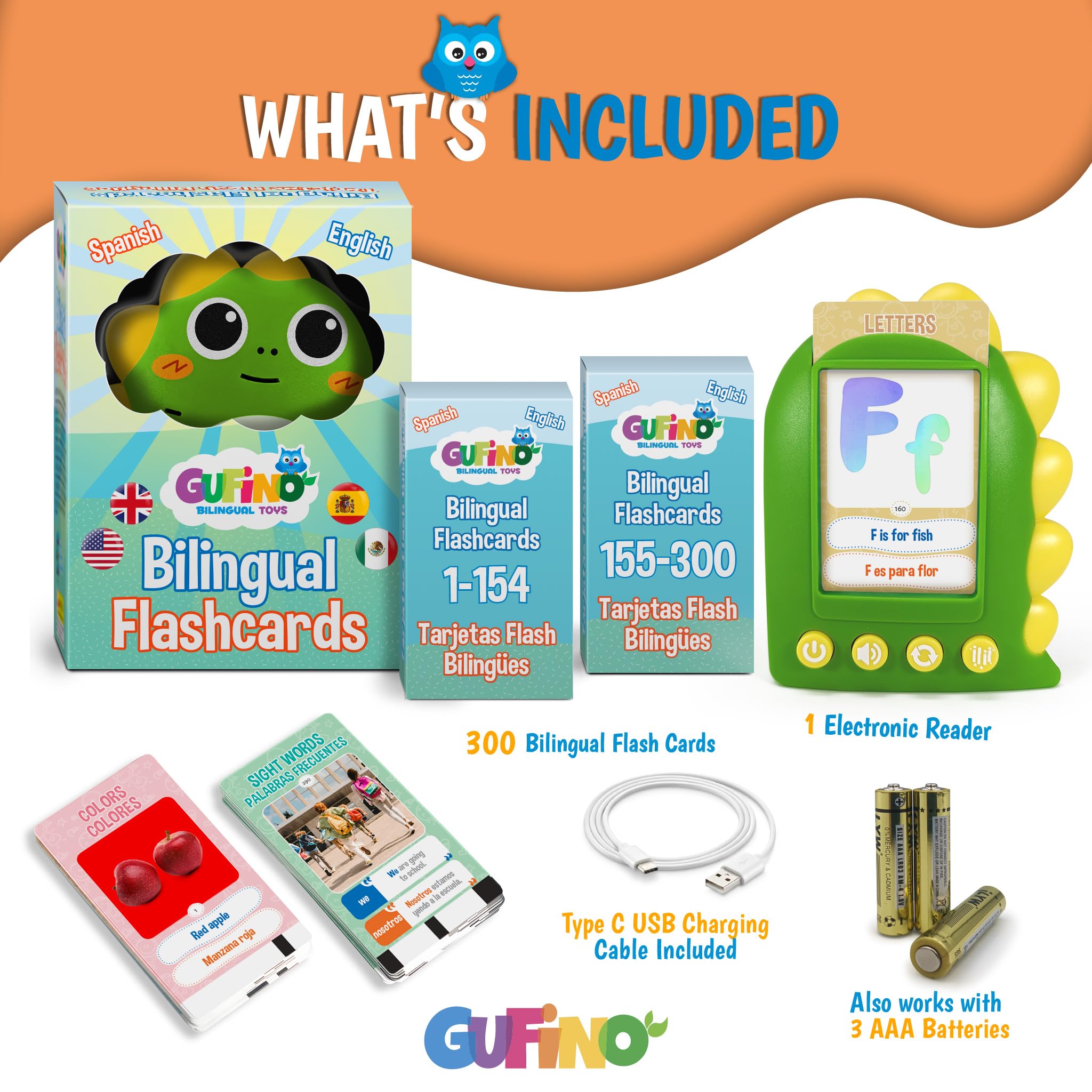 GUFINO durable toddler cards made from child-safe materials.