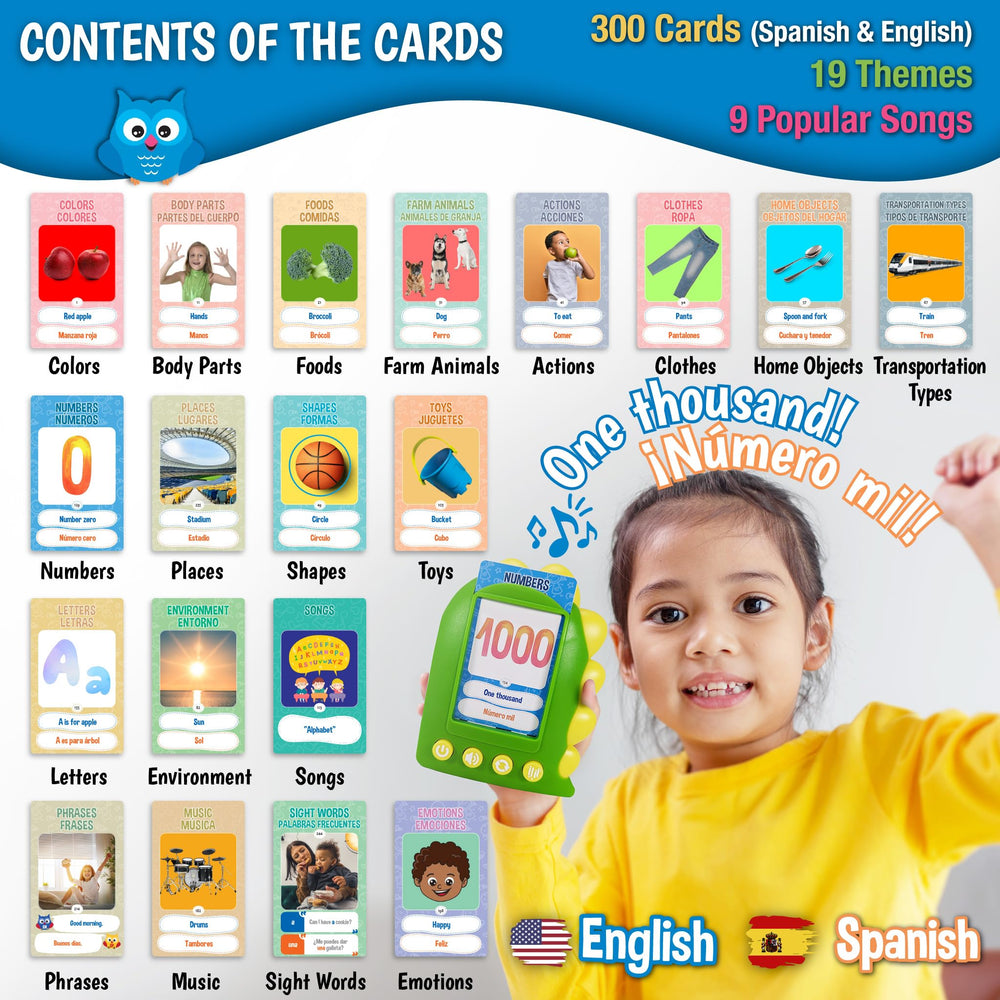 GUFINO flashcards showing animals, colors, and numbers for everyday words.