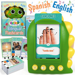 GUFINO Spanish-English flashcards front view for beginner vocabulary.