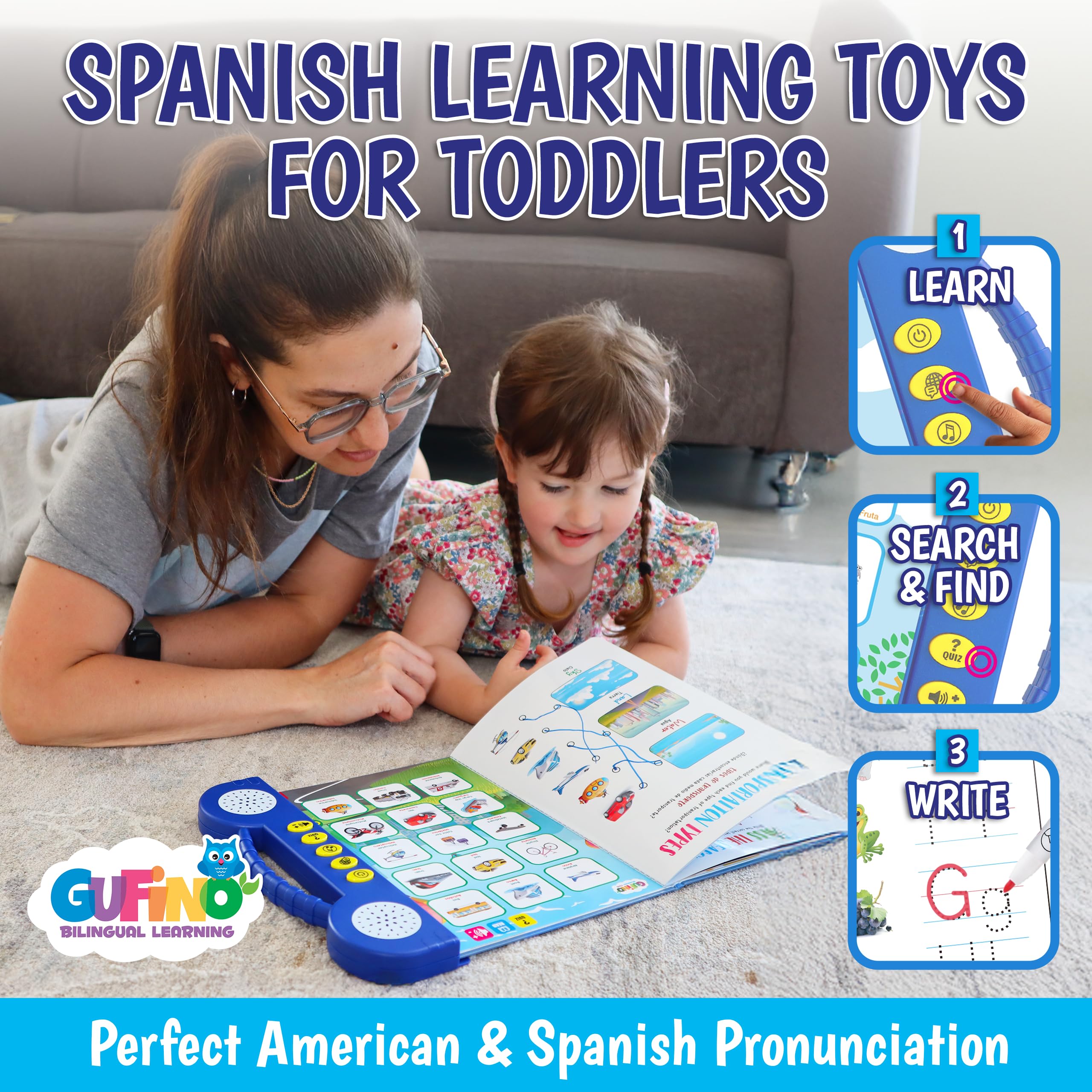 Gufino letter tracing page highlights handwriting practice for kids