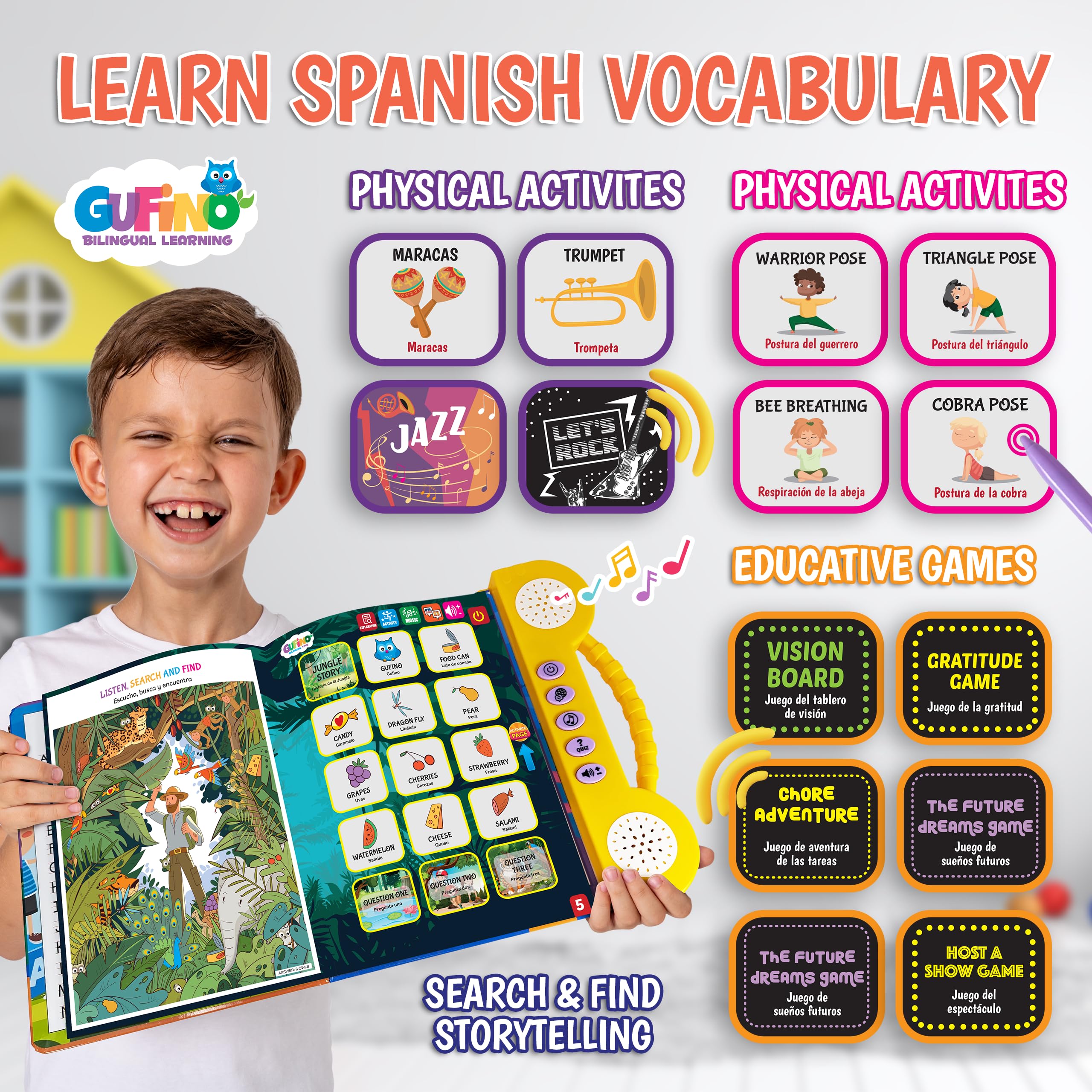 Gufino toddler writing practice boosts fine motor skills.