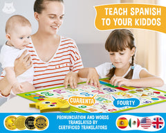 Gufino wall-mountable toddler learning chart for versatile setup.