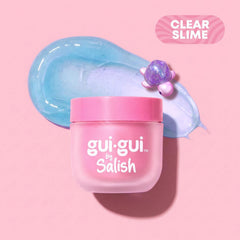 Gui Gui slime pot held in hand to show scale and kid-friendly size