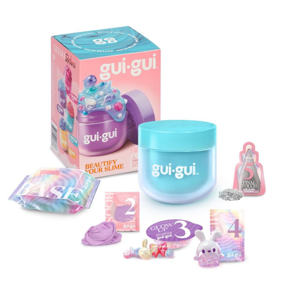 Gui Gui Slime Kit Sparkle finishing touch shown for shimmering appeal.