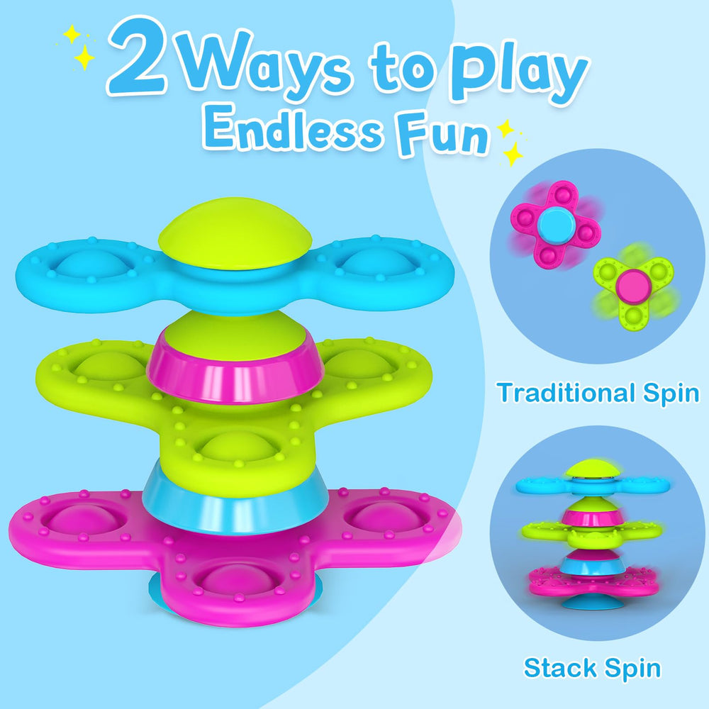 Guibola silicone spinner toy offers soft, gentle hand contact.