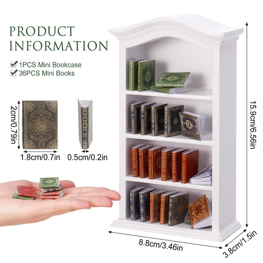 Guiqulai miniature books collection arranged on display stand for charming scenes