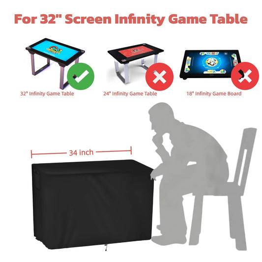 Guisong waterproof-dustproof cover shields the Infinity Game Table from spills.