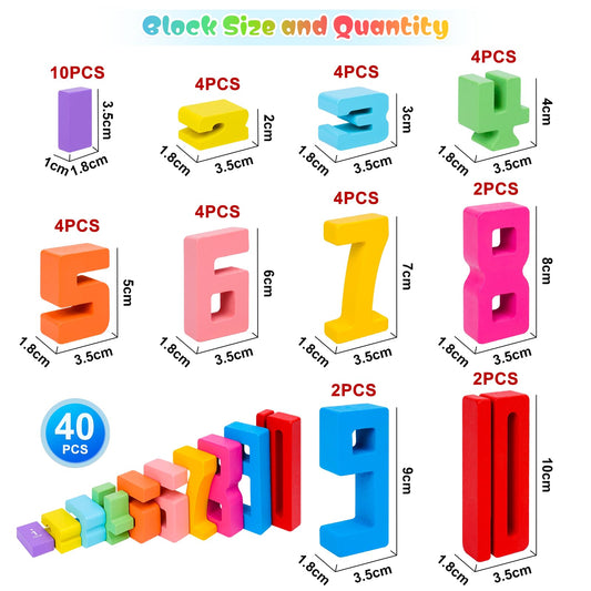 GUKAZH digit blocks 1–10 with colorful, safe finishes for kids.