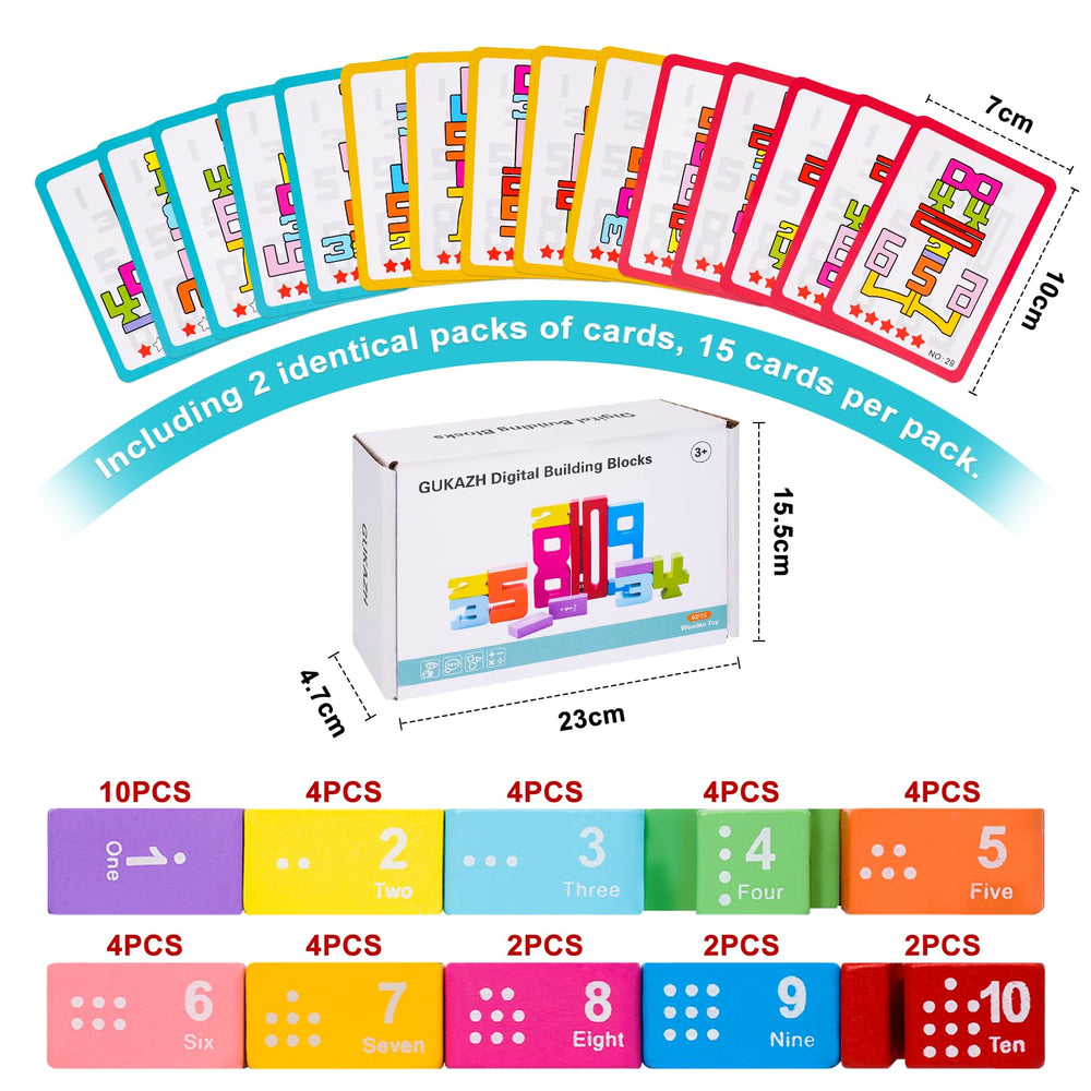 GUKAZH stacking model cards with multiple challenges for practice.