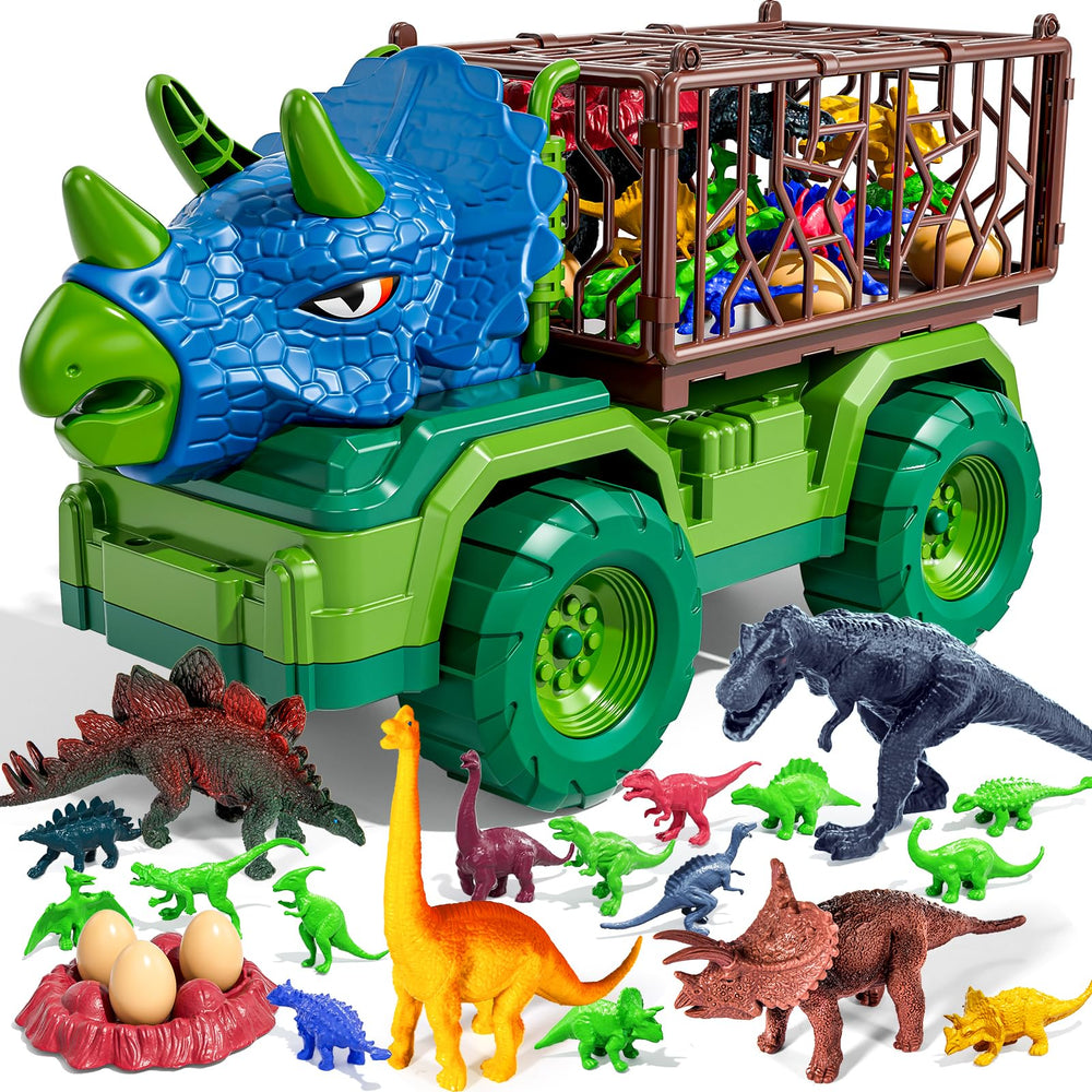 Guminnara 22-in-1 Triceratops Truck non-toxic ABS build for safe family fun.