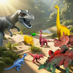 Guminnara 22-in-1 Triceratops Truck large cargo space for dinosaur interaction.