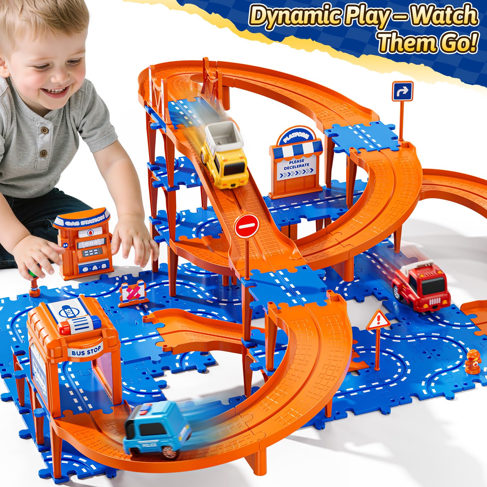 Guminnara three-theme cars included for varied play experiences