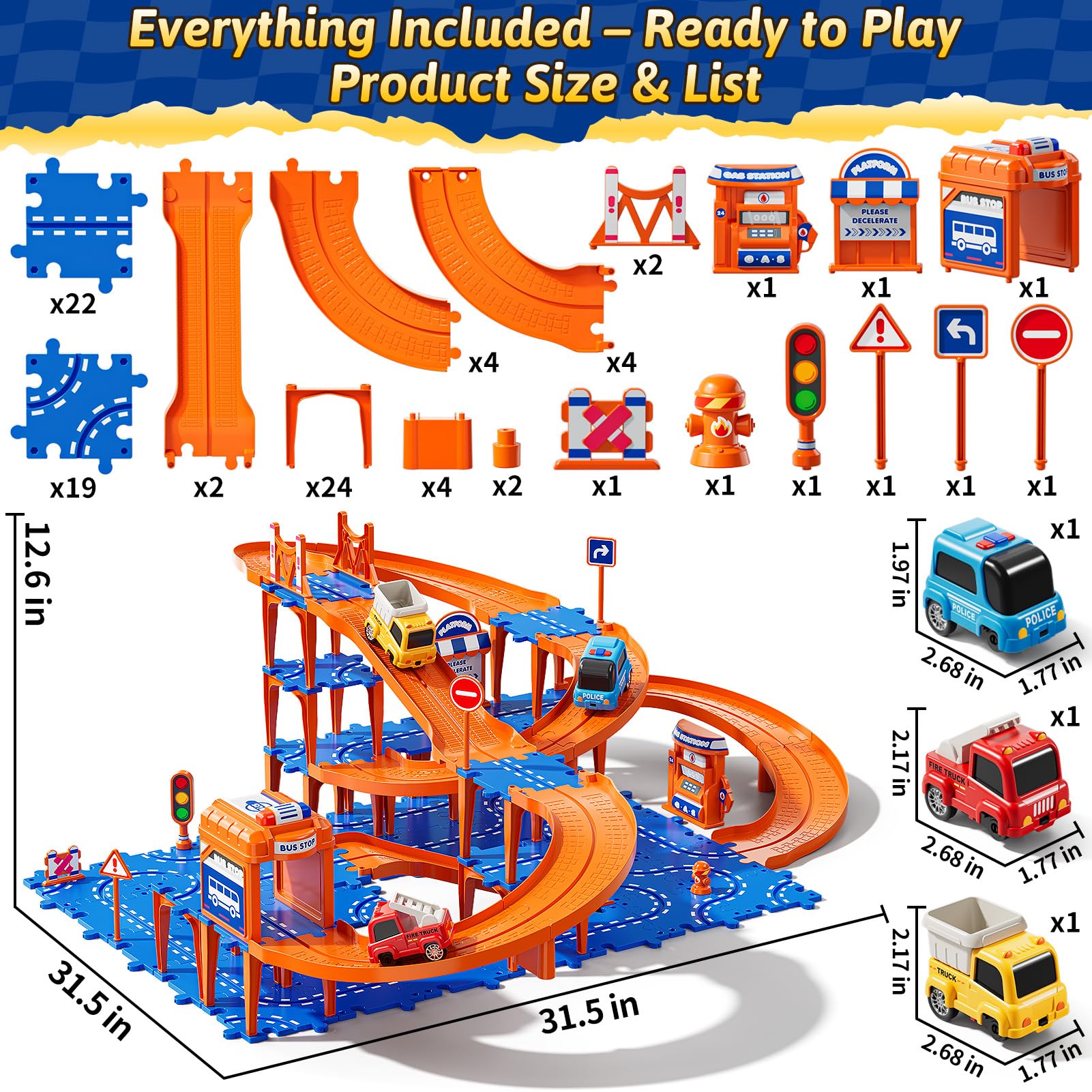 Guminnara four-layer race track assembly showing versatile building options