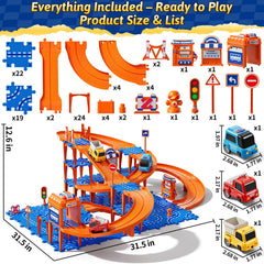 Guminnara four-layer race track assembly showing versatile building options
