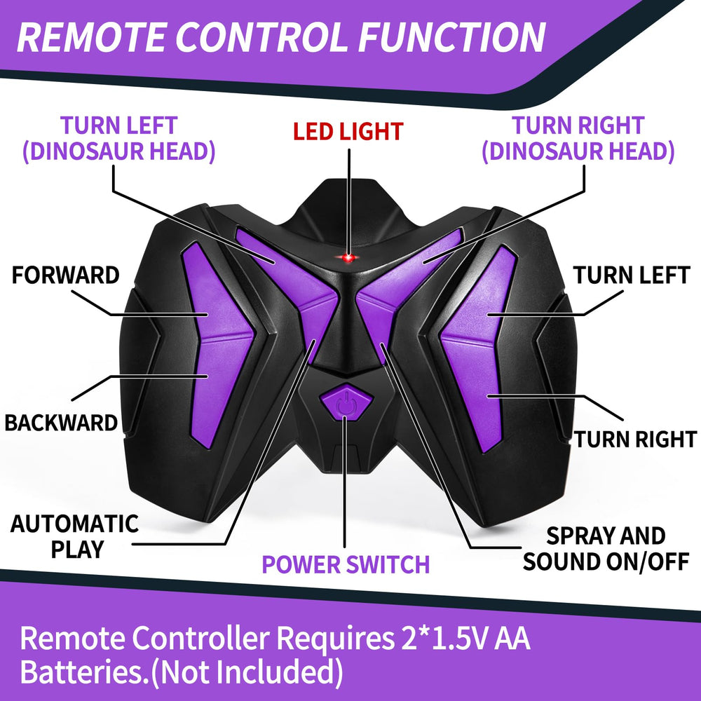 Guminnara RC dinosaur remote control enables precise, easy moves.