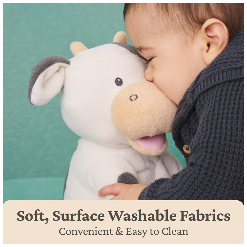 GUND Buttermilk cow plush ears wiggle during play for added sensory feedback
