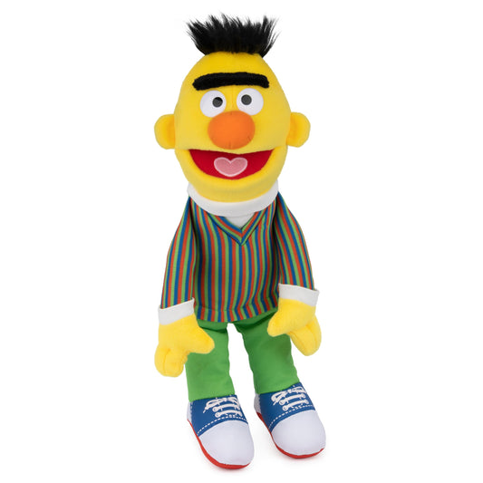 Bert plush with striped shirt and green pants by GUND, ideal for display
