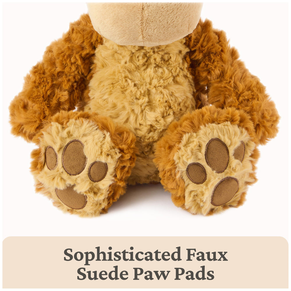 GUND Bexley faux suede nose detail on a cuddly bear